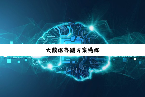 大数据存储方案选择